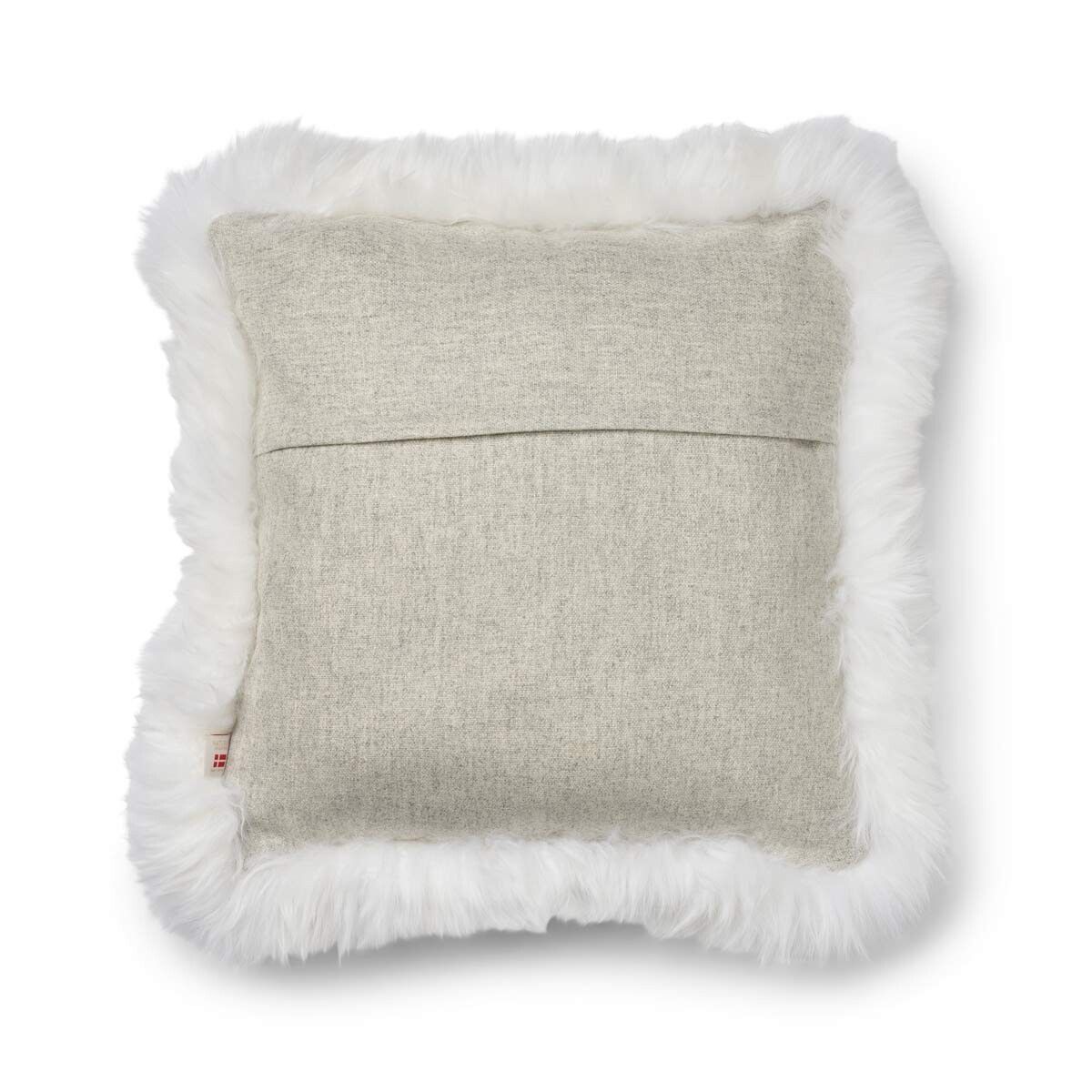 Classic Collection | Ullpute | Langhåret | Dobbeltsidig | 52x52 cm | 34x52 cm Sølv / Hvit