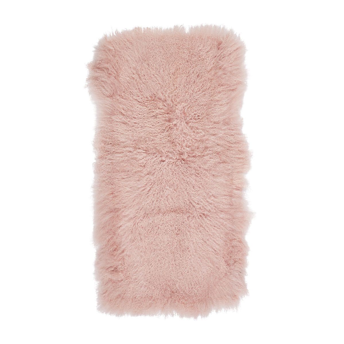 Saueskinnpledd | Krøllet | Tibet | 60x120  cm Rosa