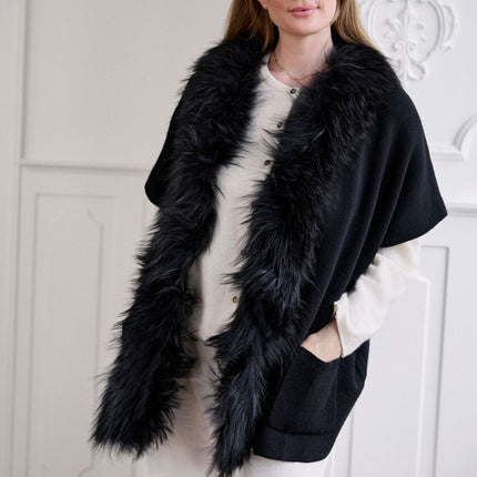 Nina poncho Svart