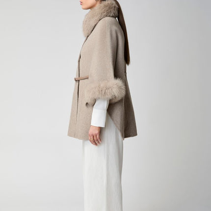 Lorraine Poncho Beige