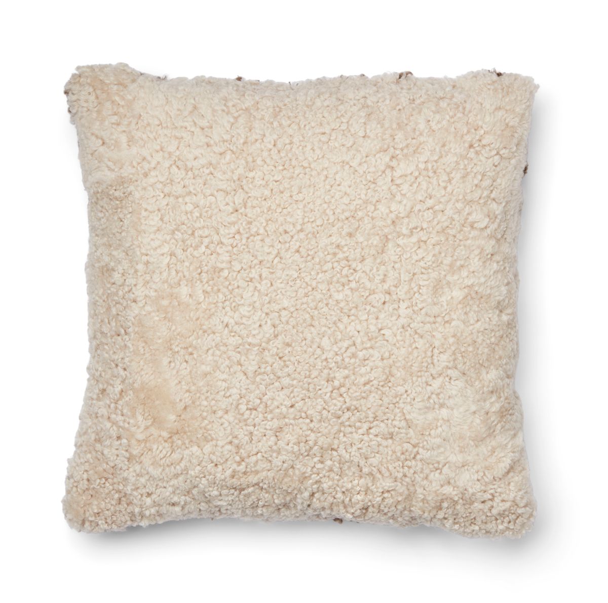 Zebra saueskinnpute | Korthåret | New Zealand | Dobbeltsidig | 60x60 cm Lysebrun / Beige