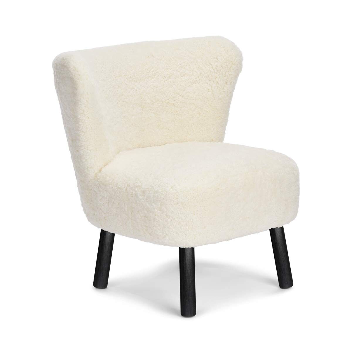 Emily Lounge Chair | Korthåret Hvit