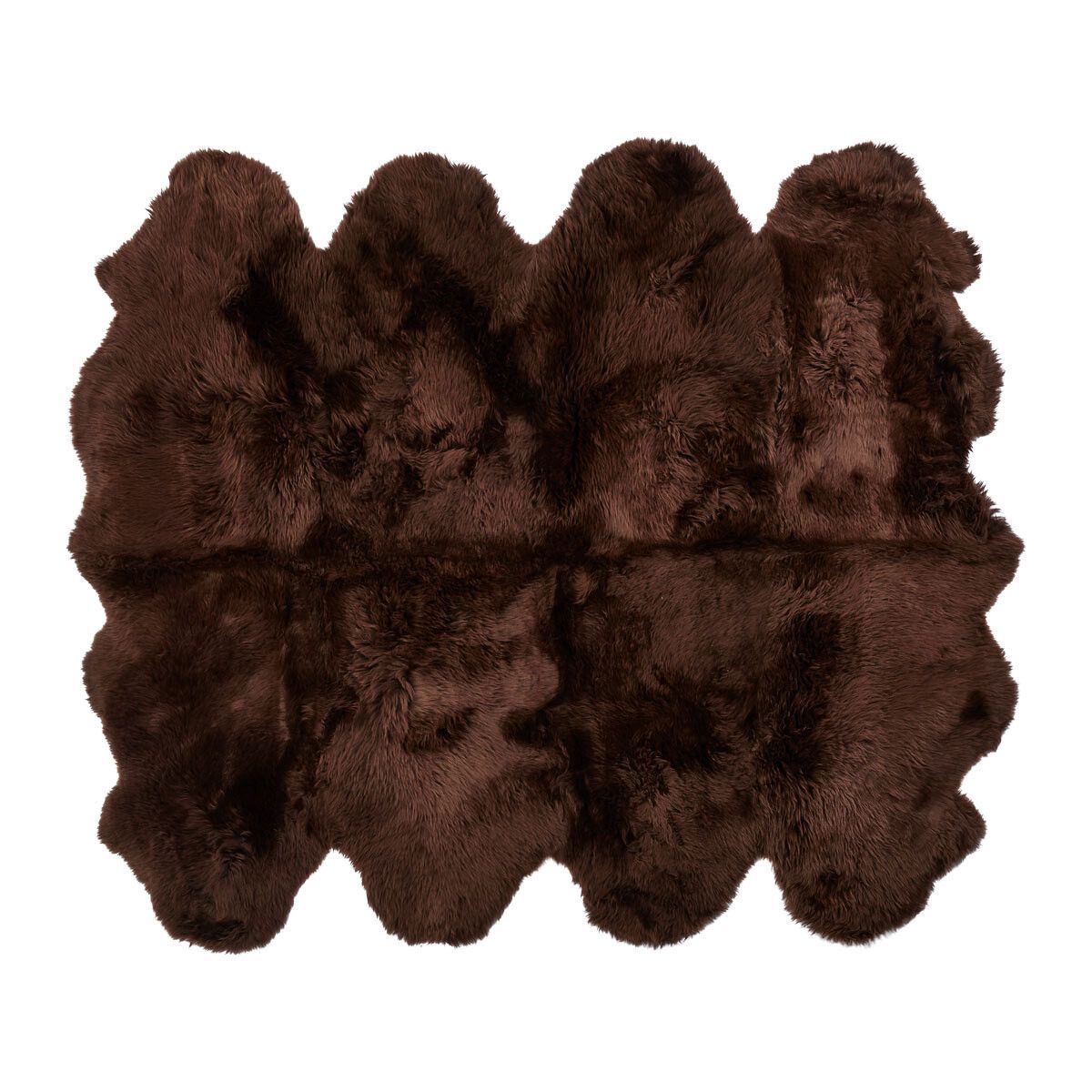 Saueskinnteppe | Langhåret | New Zealand | 180x214 cm Sjokolade