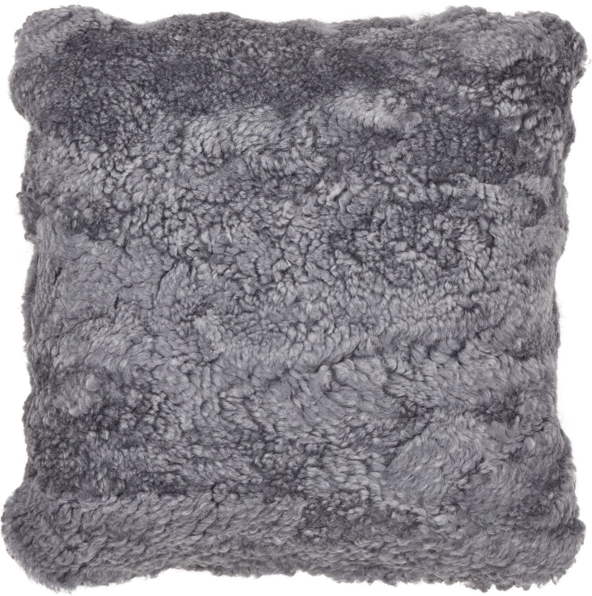 Saueskinnpute | Korthåret | New Zealand | Dobbeltsidig | 40x40 cm  Lys Grå