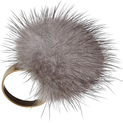 Pom Pom Ring Blå irsk