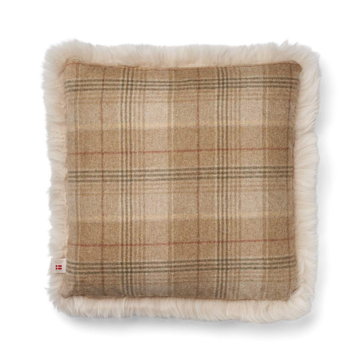 Checked Collection | Ullpute | Langhåret | 52x52 cm | 34x52 cm Sand-Beige / Beige