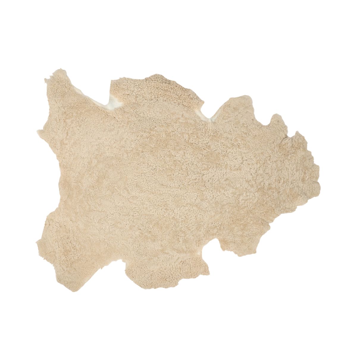 Saueskinn | Naturlig form | Kort ull | 90 x 60 cm Beige