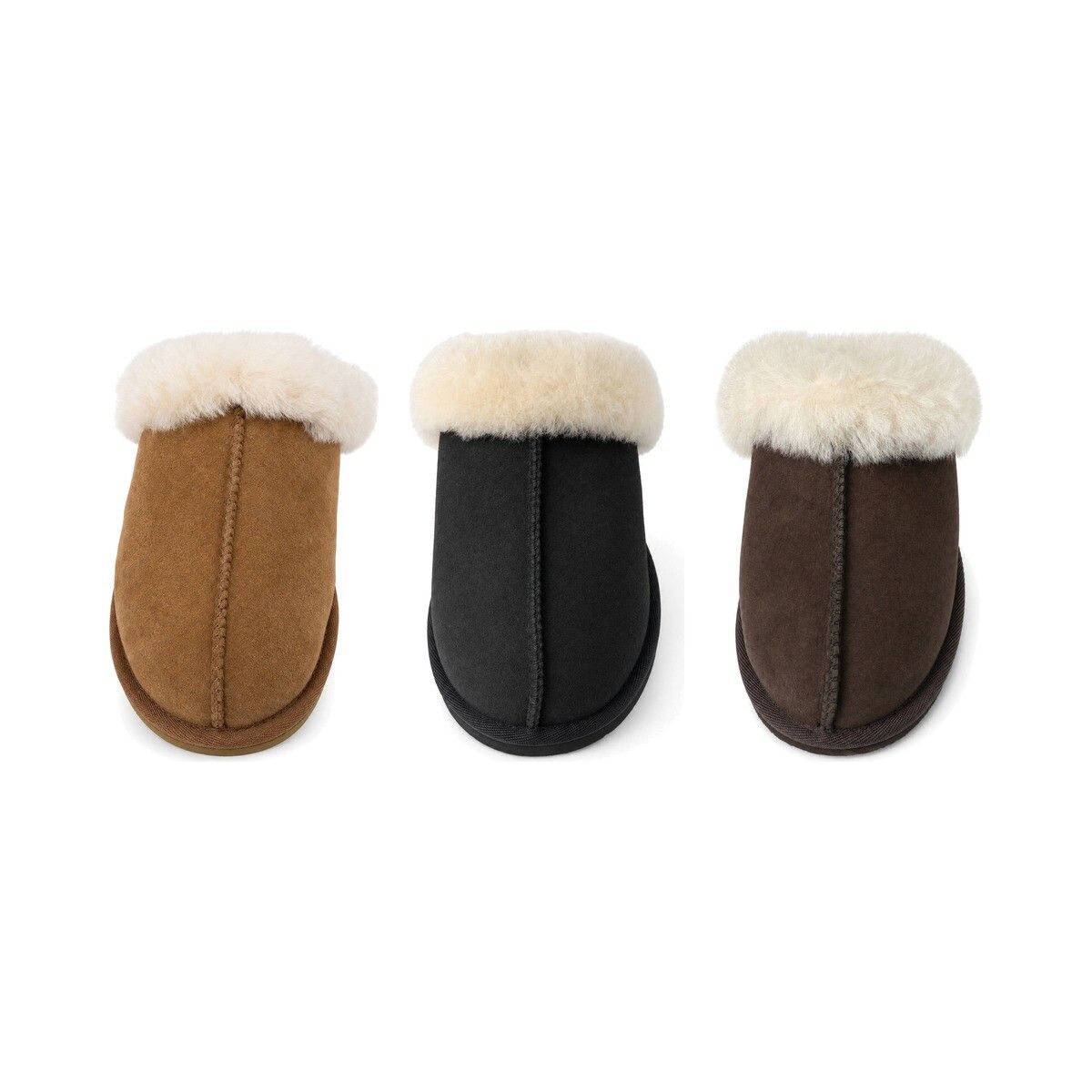 Fluffy krøllete tøfler