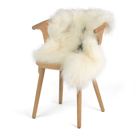 Islandsk saueskinn | Lang ull | 90 cm Flekkete