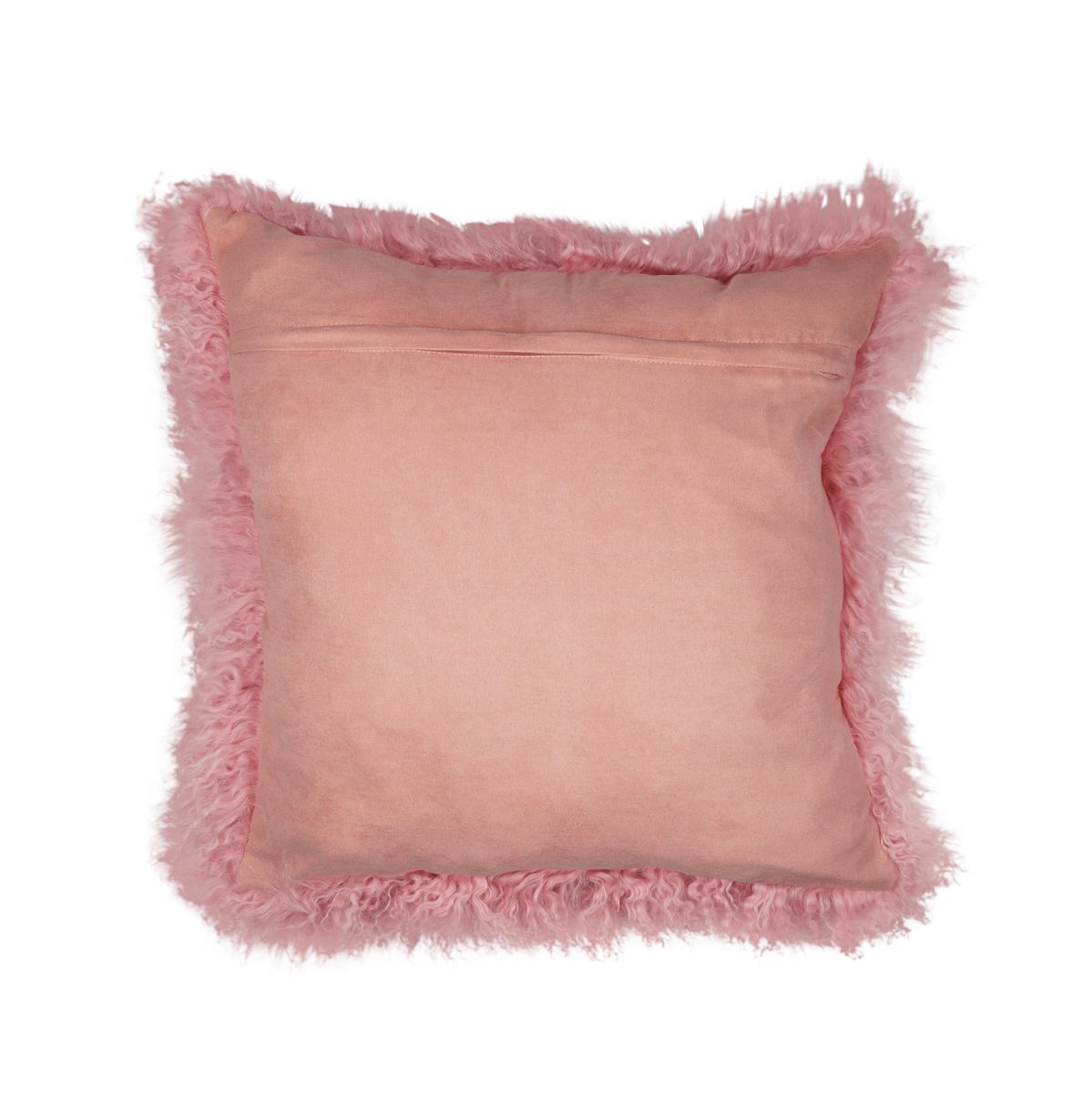 Saueskinnpute | Krøllet | Tibet | 50x50 cm Rosa