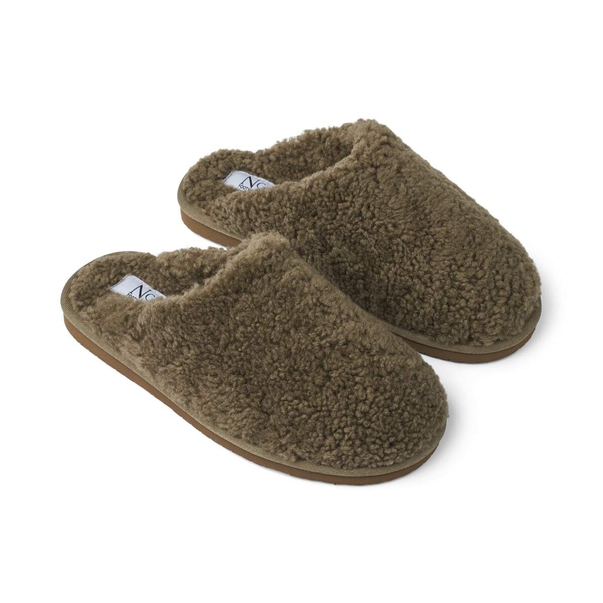 Unisex curly slipper Mørkegrønn