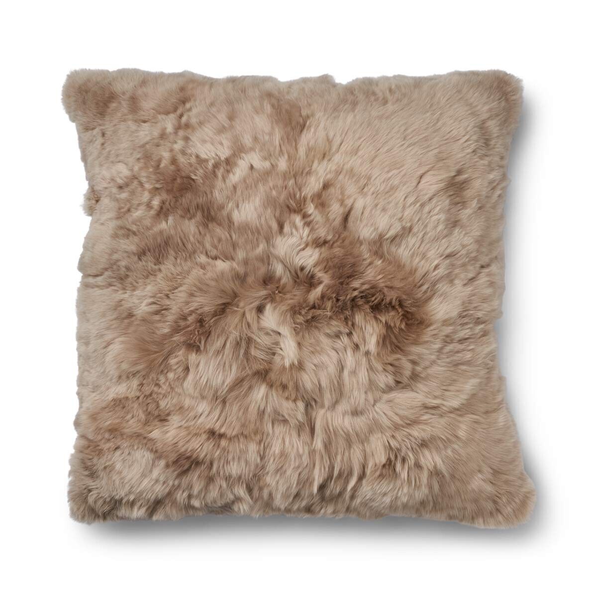 Maxi Float pute | Alpakaull | 90x90 cm Lysebrun