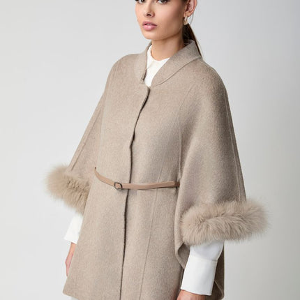 Lorraine Poncho Beige