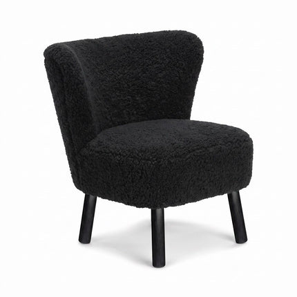 Emily Lounge Chair | Korthåret Svart