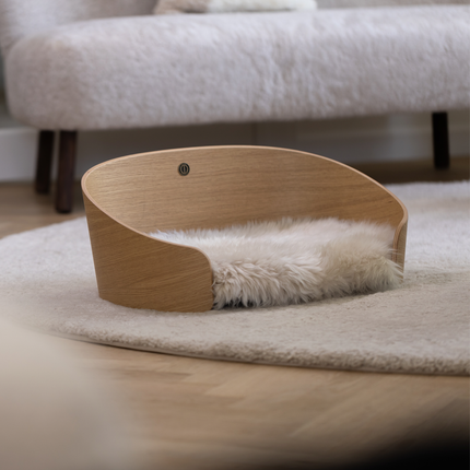 Hundekurv Svart eik og svart saueskinn