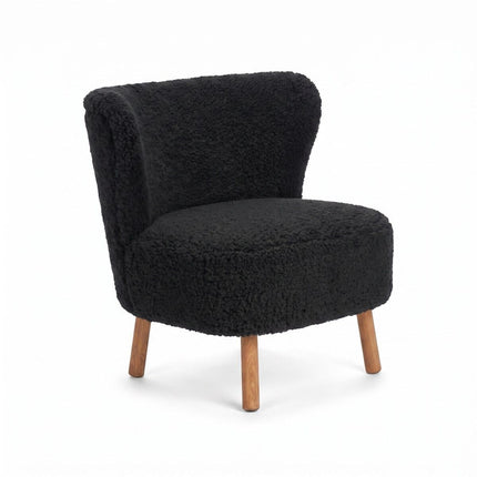 Emil Lounge Chair | Korthåret Svart