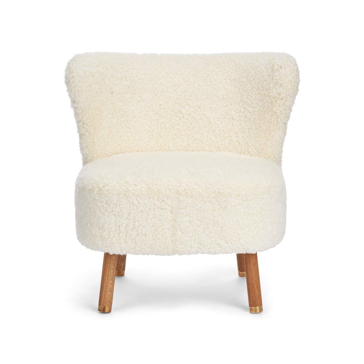 Emil Lounge Chair | Korthåret Hvit