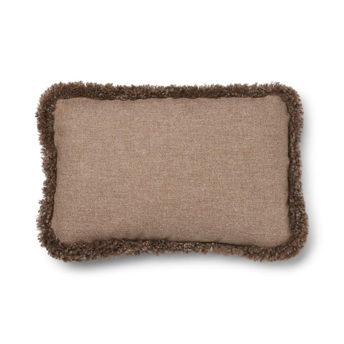 Classic Collection | Ullpute | Korthåret | Dobbeltsidig | 52x52 cm | 34x52 cm  Beige / Lysebrun