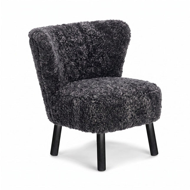 Emily Lounge Chair | Korthåret Koksgrå