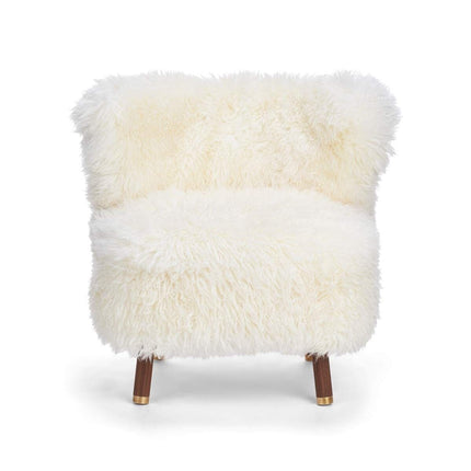 Emil Lounge Chair | Long Wool Snøhvit