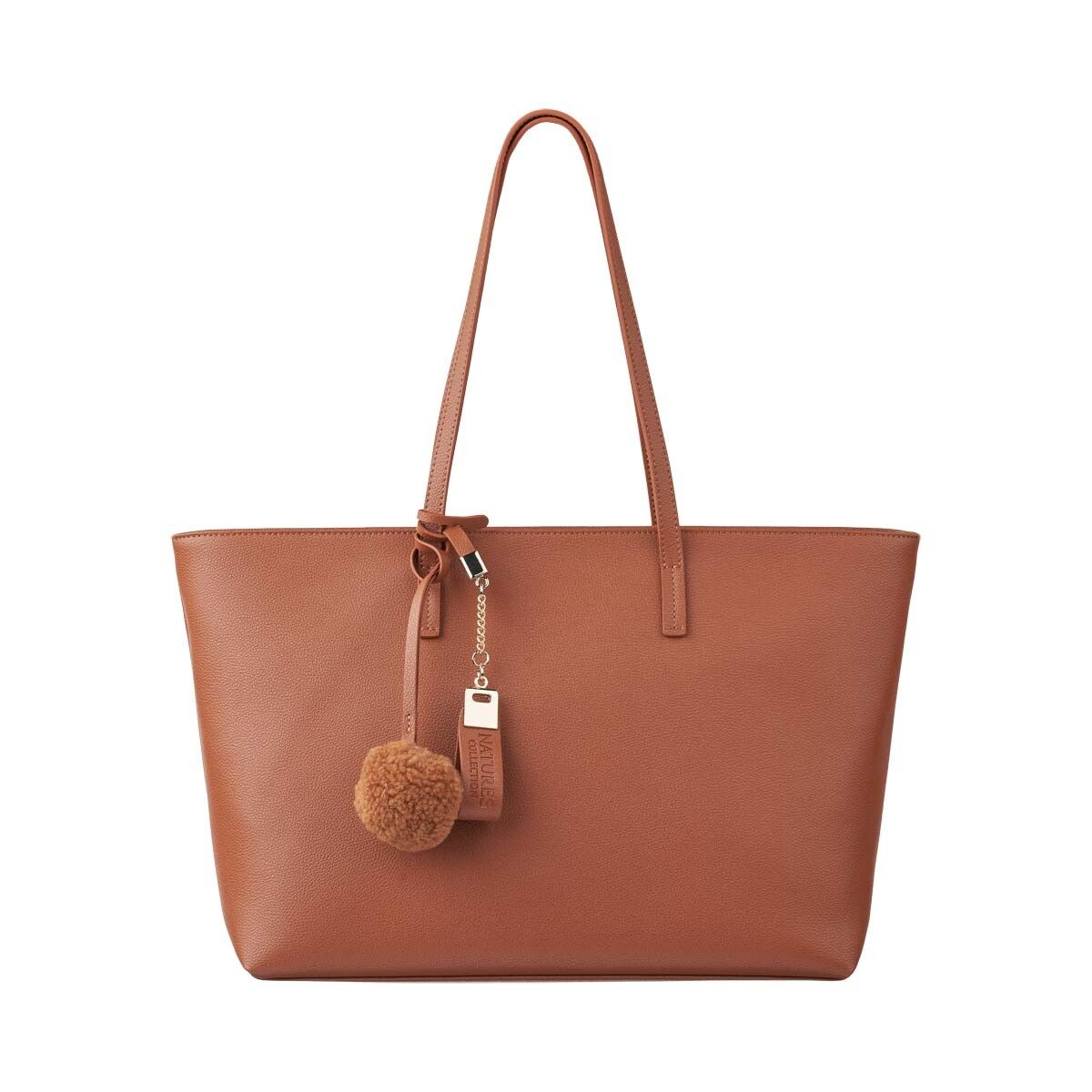 Audrey shopper Brunt Lær