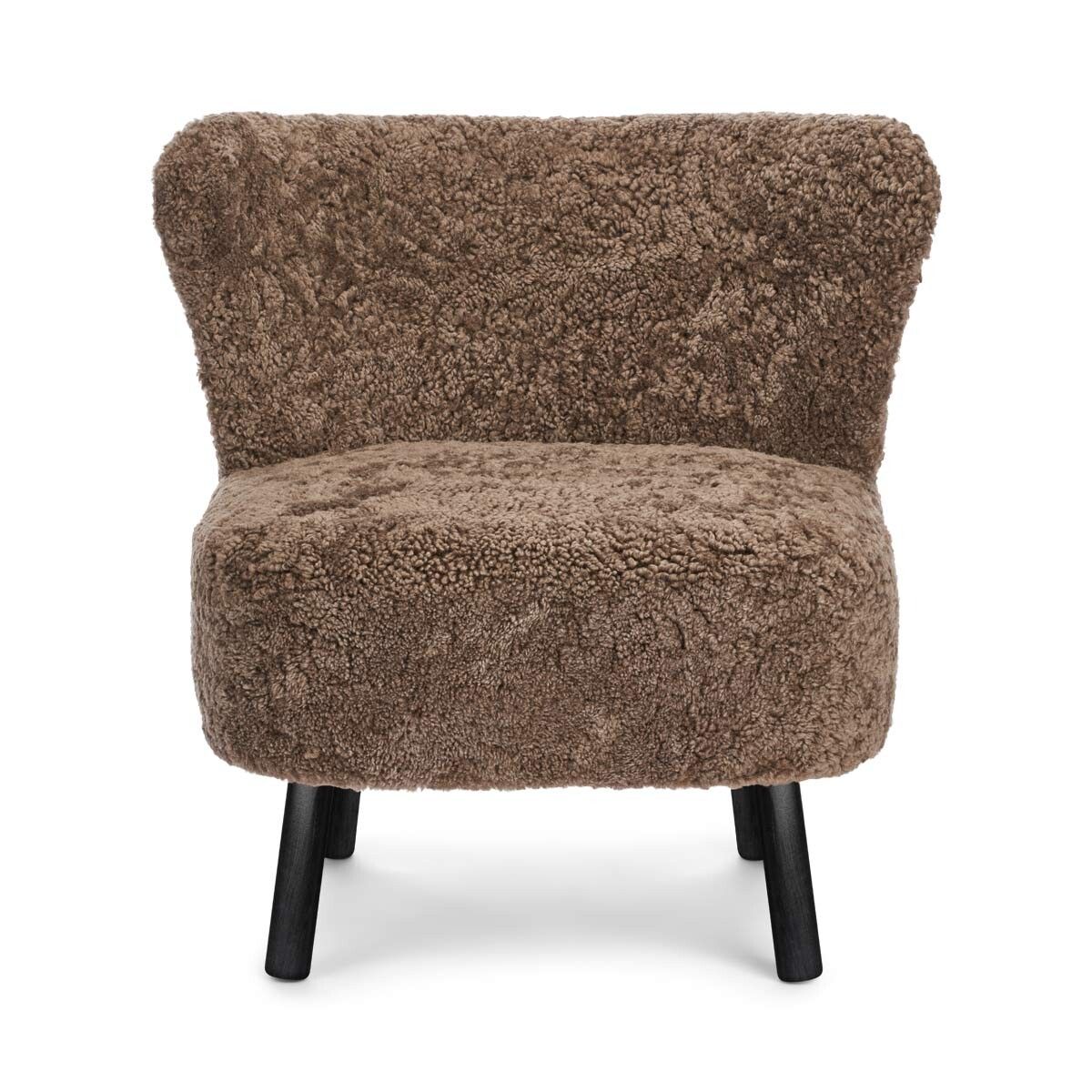 Emil Lounge Chair | Korthåret Lysebrun