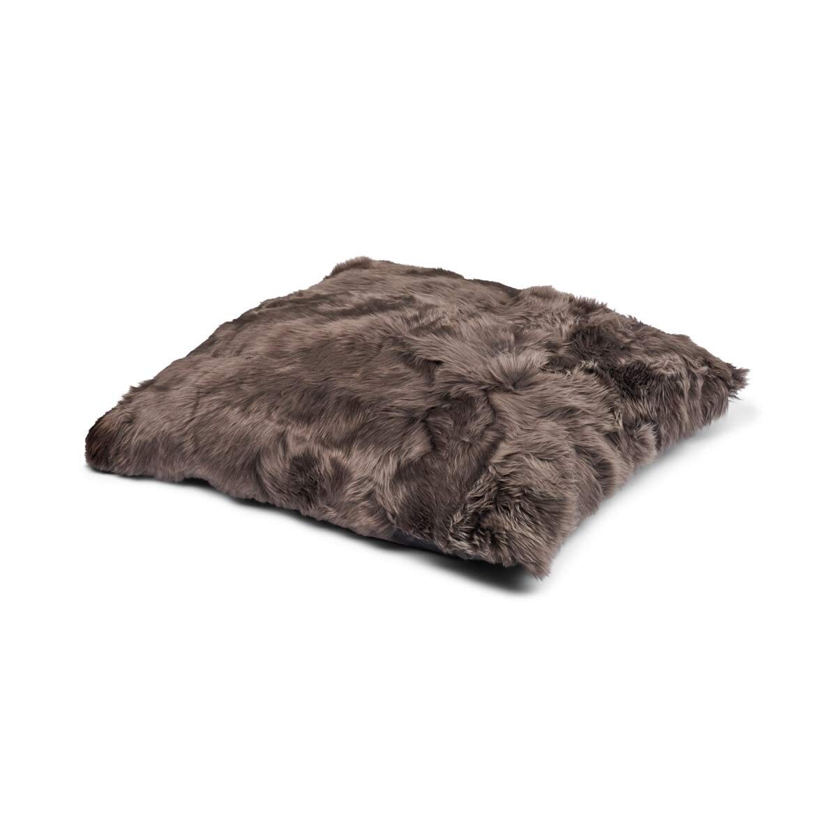 Maxi Float pute | Langhåret | New Zealand | 90x90 cm Valnøtt