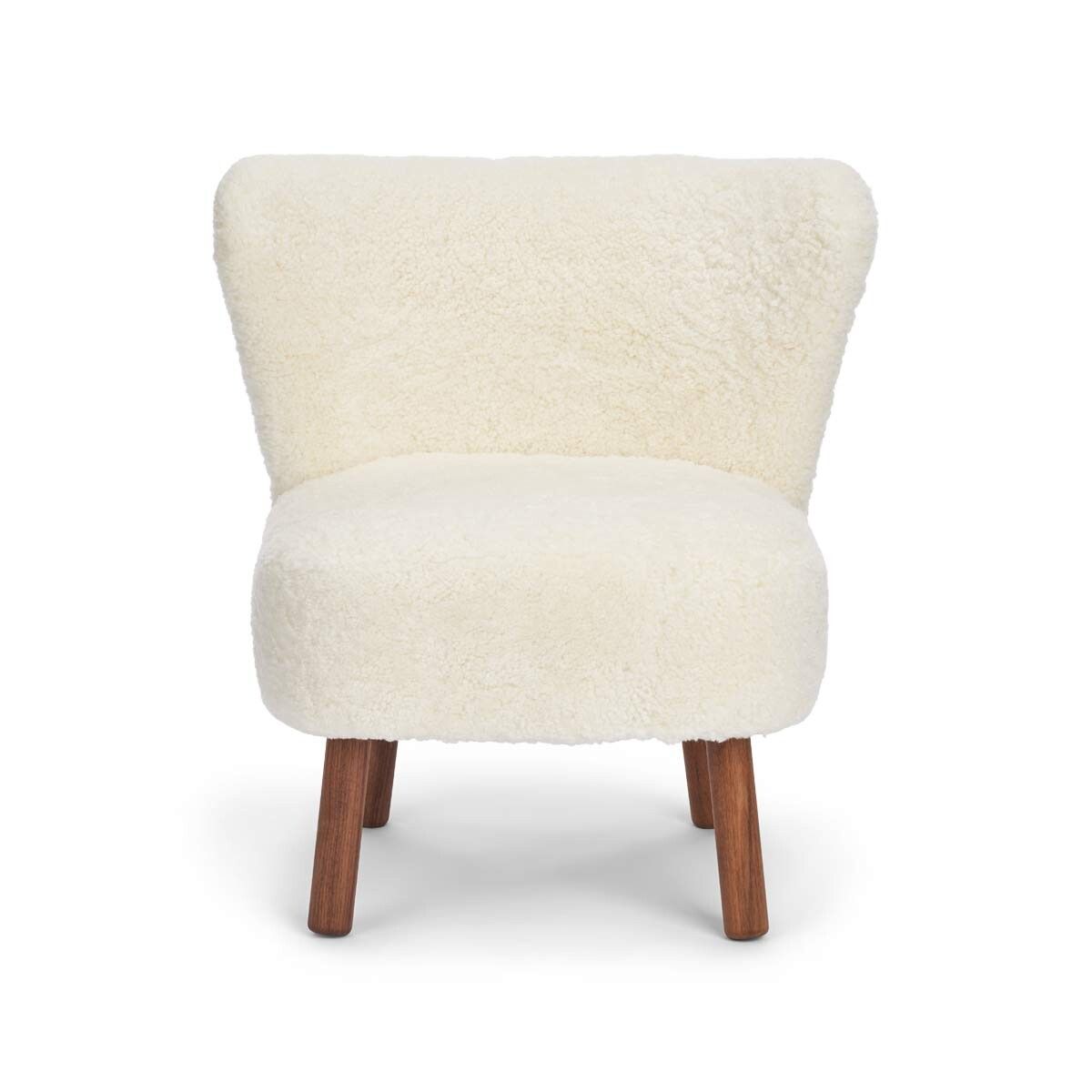 Emily Lounge Chair | Korthåret Hvit