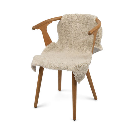 Premium Saueskinn | Korthåret | Krøllet | 100x60 cm Beige