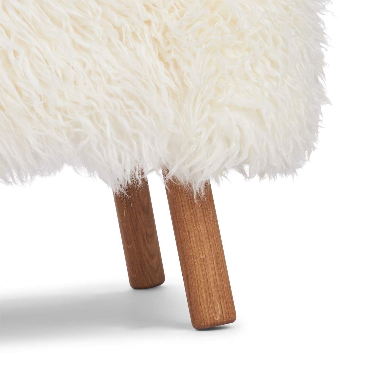 Emil Lounge Chair | Langhåret Hvit