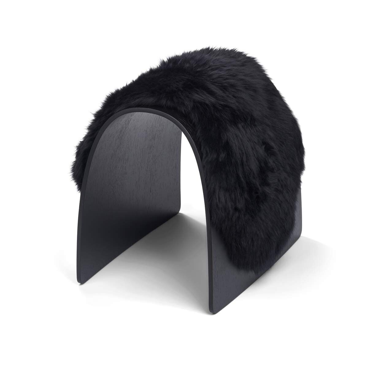 Sheep Stool cover | Langhåret | New Zealand Svart