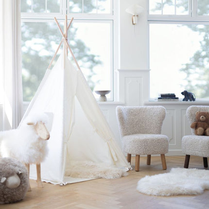 Signatursau | Stående | Stor Naturhvit