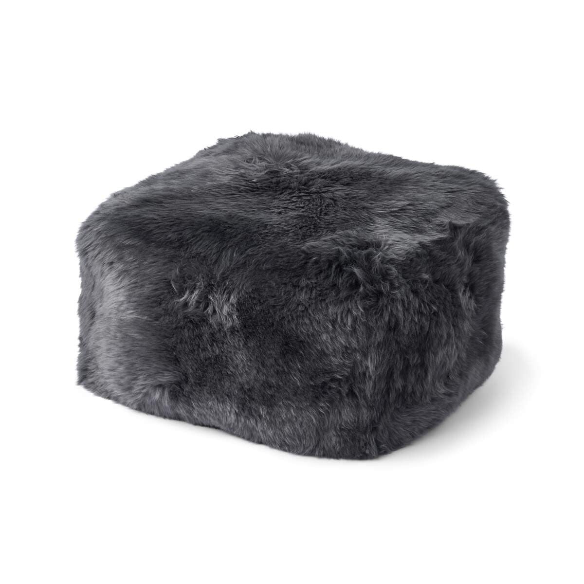 Puff | Langhåret | New Zealand | Lærbakside Mørk grå
