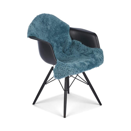 Saueskinn | Korthåret Krøllet | New Zealand | Teppe 100 cm Smoke Blue