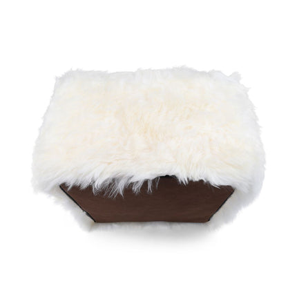 Puff | Langhåret | New Zealand | Lærbakside Hvit