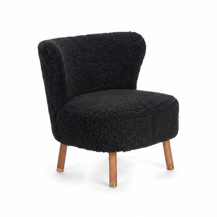 Emil Lounge Chair | Korthåret Svart