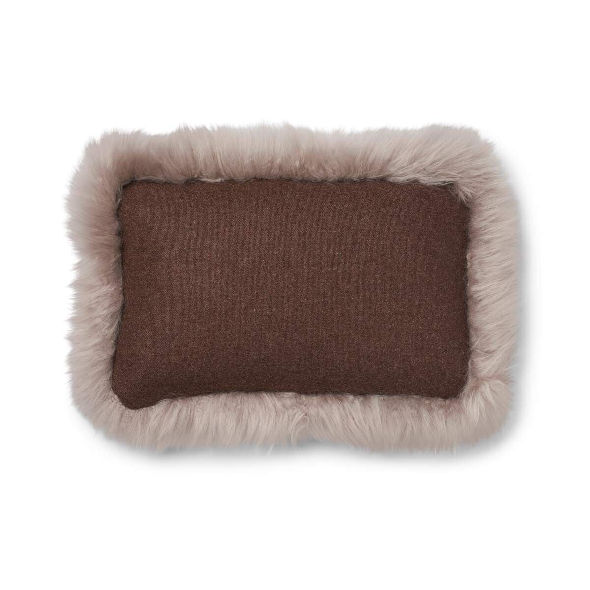 Classic Collection | Ullpute | Langhåret | Dobbeltsidig | 52x52 cm | 34x52 cm Brun / Dove