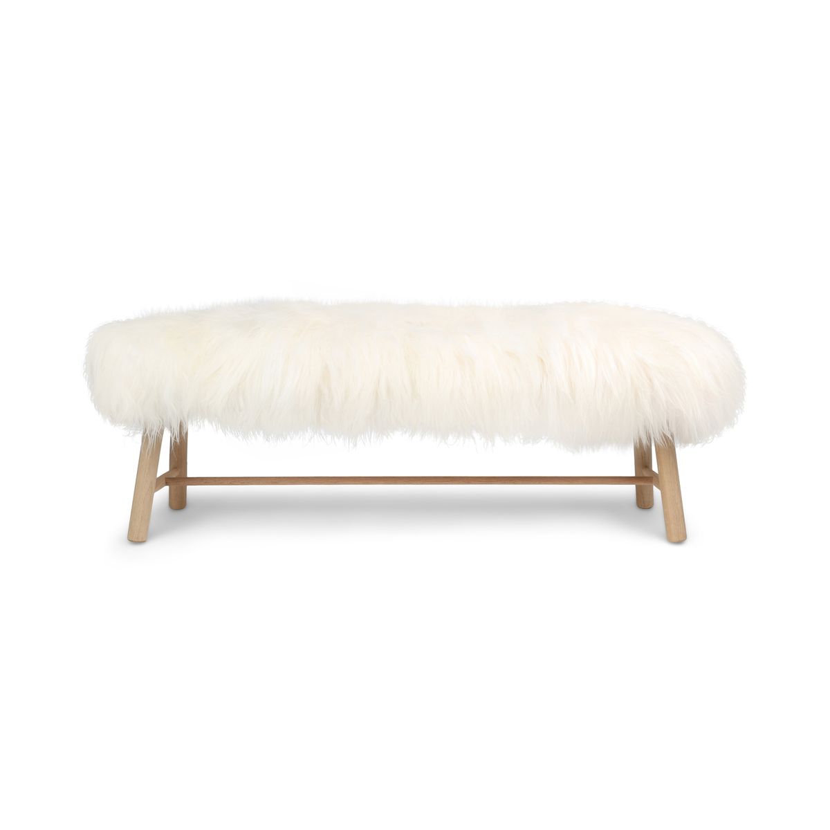 Benk med Islandsk Saueskinn | 140x35x45 cm