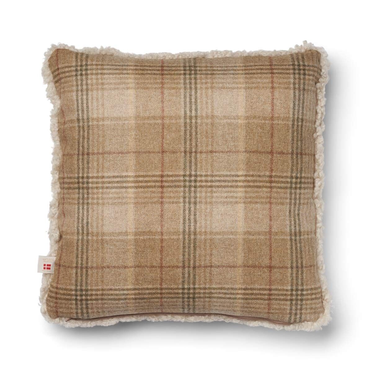 Checked Collection | Ullpute | Korthåret | 52x52 cm | 34x52 cm Sand-Beige/Beige