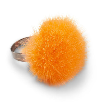 Ring Pom Pom Oransje