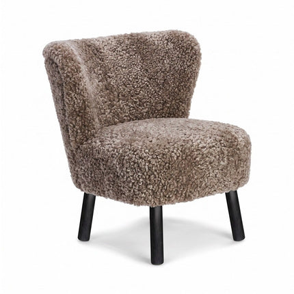 Emily Lounge Chair | Korthåret Cappuccino