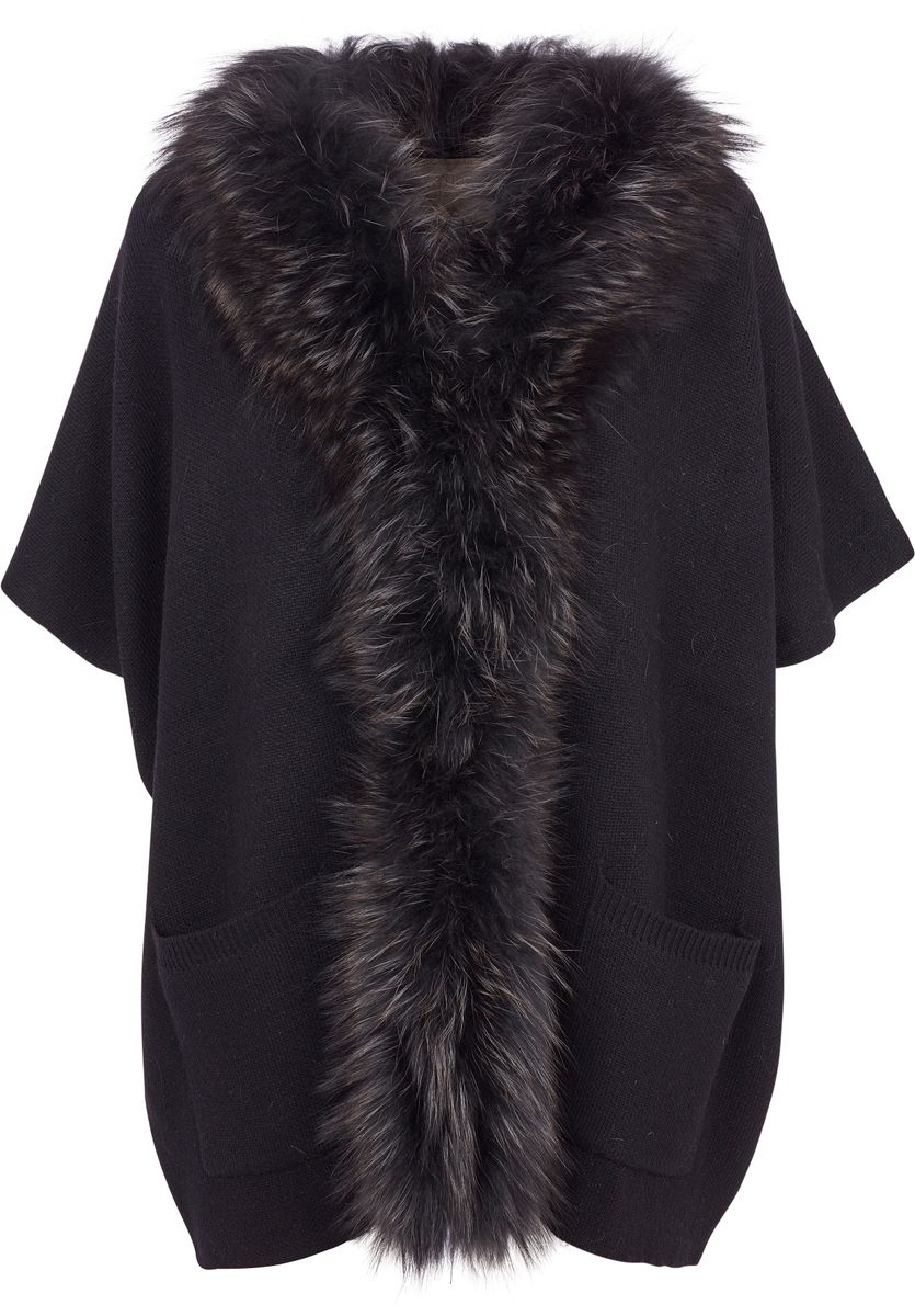 Nina poncho Svart