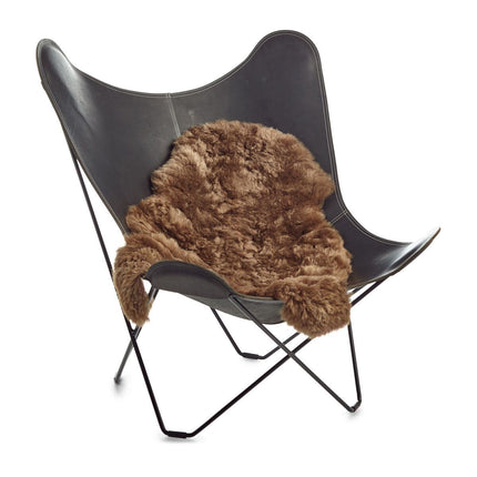 Islandsk saueskinn | Kort ull | 100-120 cm Rustbrun