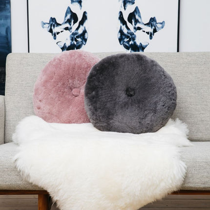 New Zealand saueskinn | lang ull | 90 cm Aubergine