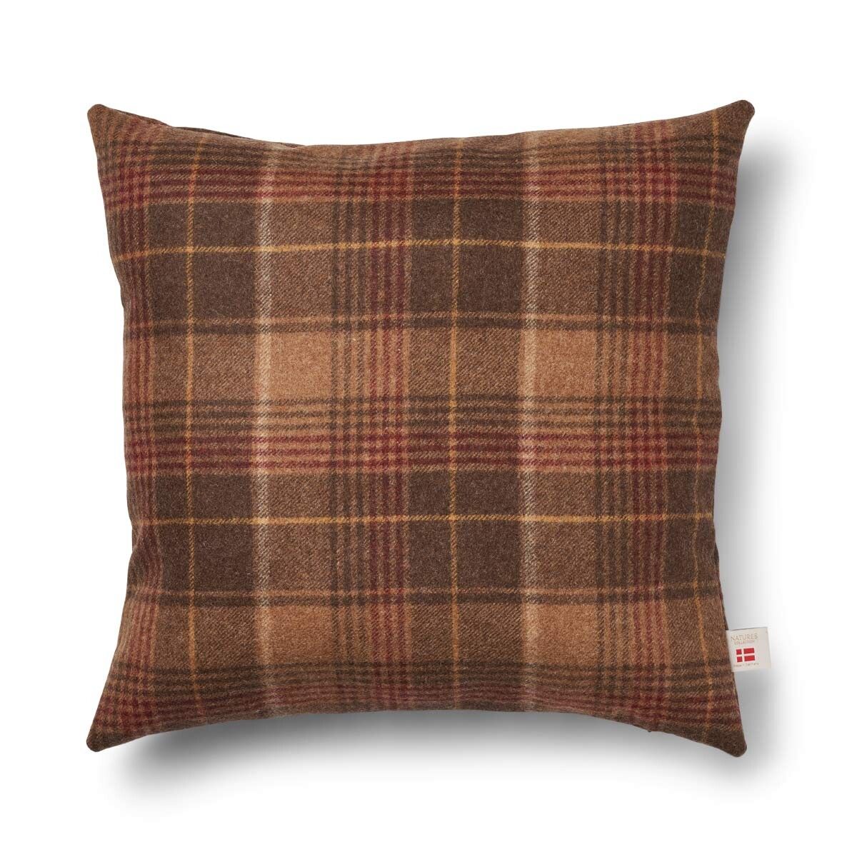 Checked Collection | Ullpute | Dobbeltsidig | 52x52 cm | 34x52 cm Kakao – Mørkebrun