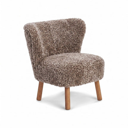 Emily Lounge Chair | Korthåret Cappuccino