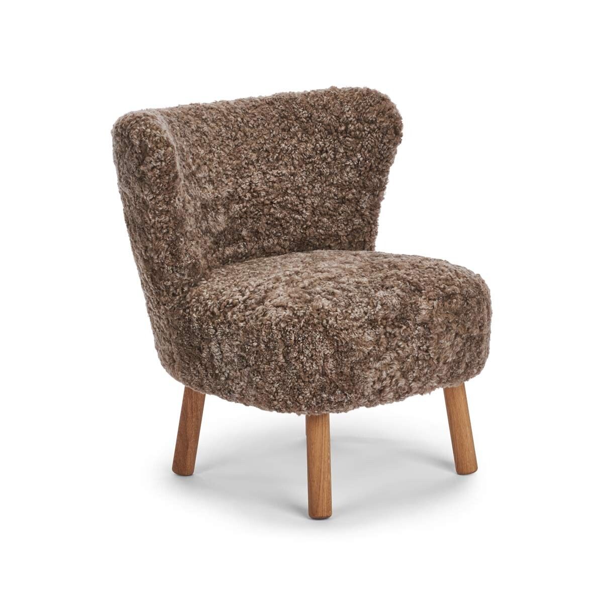 Emily Lounge Chair | Korthåret Lysebrun