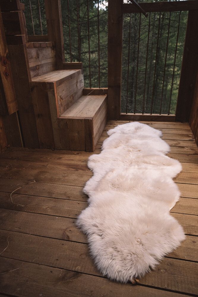 Dobbelt saueskinn | Langhåret | New Zealand | 160x60 cm Beige