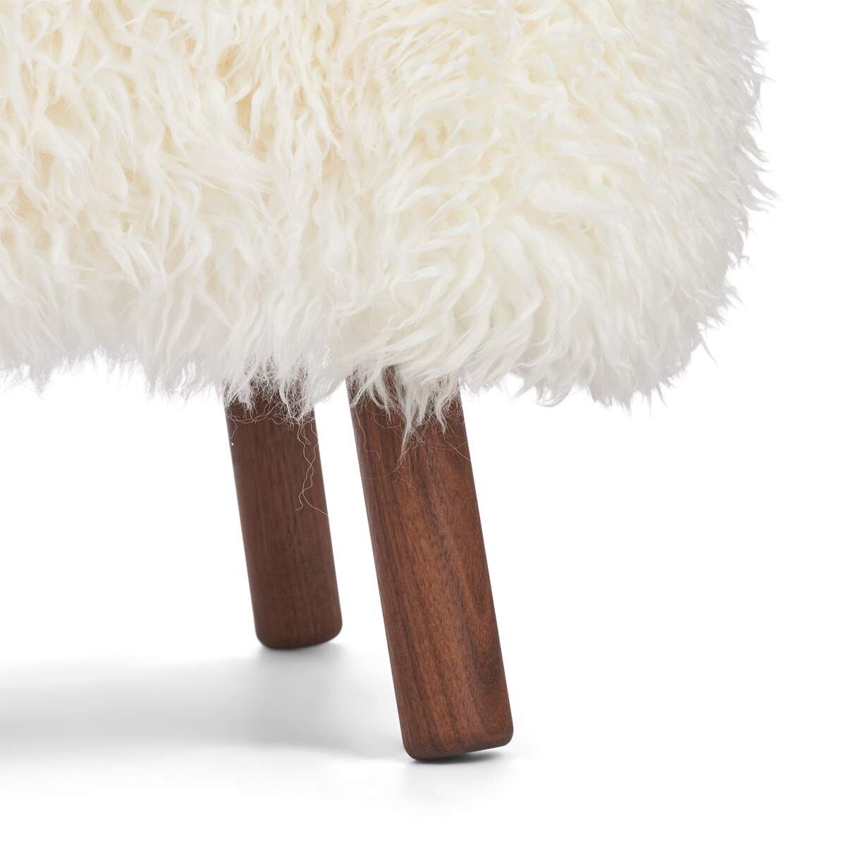 Emil Lounge Chair | Langhåret Hvit