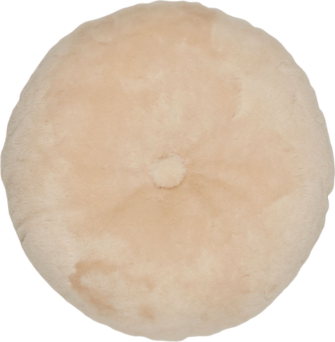 Saueskinnpute | Mokkasin | Dobbeltsidig | Ø45 cm Naturlig